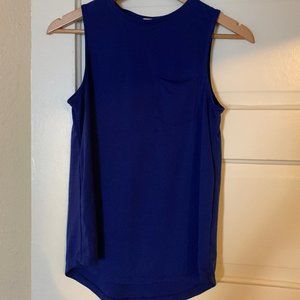 Dark Blue Tank with Pocket Square